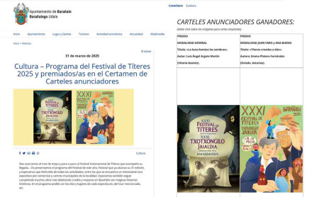 Ganador cartel Festival de Títeres de Barañain (Navarra) 2025